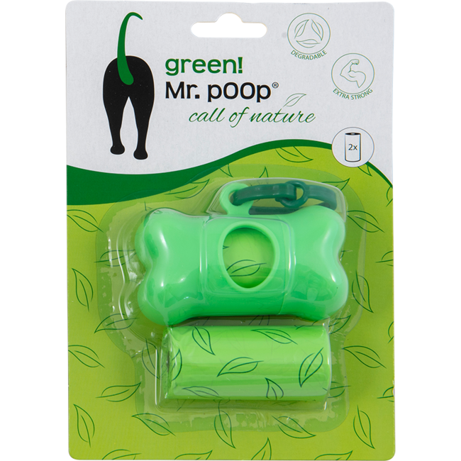 Houder groen+2 Rolletjes-Groen motief