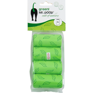 Mr. Poop Mr.POOP GREEN! Refill Bags 8 Rolls-Green print