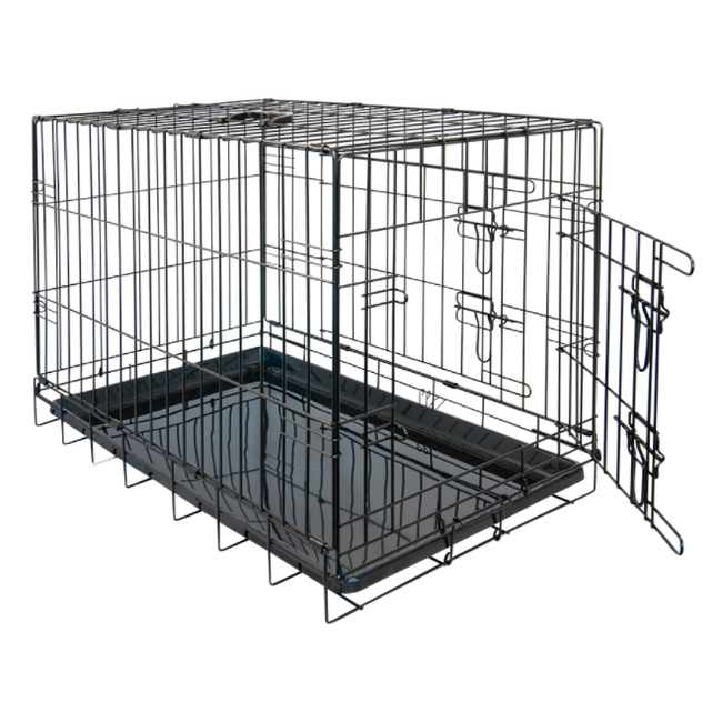 Wire Cage 2 Doors Black