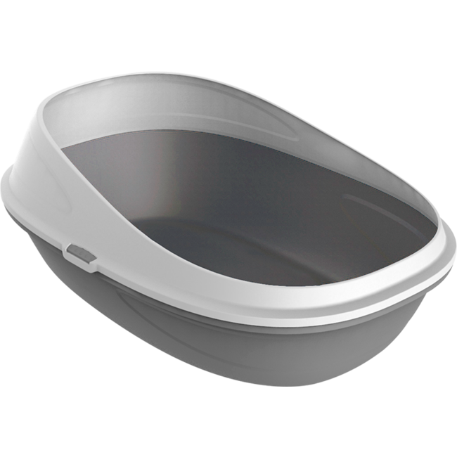 PLASTICS Ella Comfort Litter Box Gray-59x39x23cm