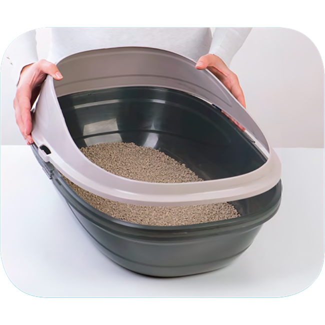 PLASTICS Ella Comfort Litter Box Gray-59x39x23cm