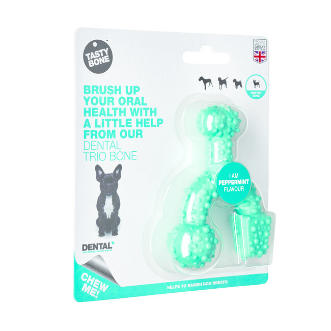 Dental Trio Bone Peppermint Toy