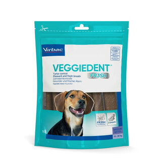 VirBac Virbac Veggiedent kauwstrips hond M 10-30 kg (15 st.)   THT 06-2023