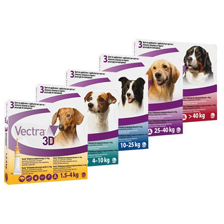 Ceva Vectra 3D spot-on solution for dogs  4-10kg