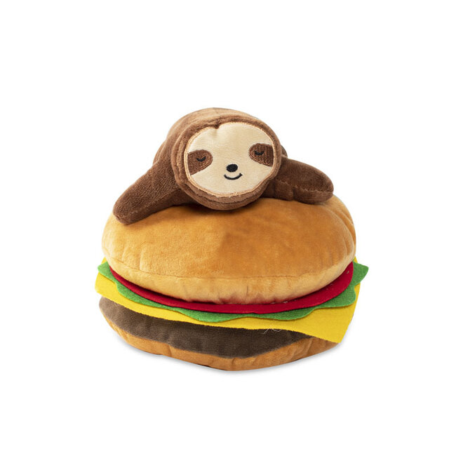 Sloth on a hamburger