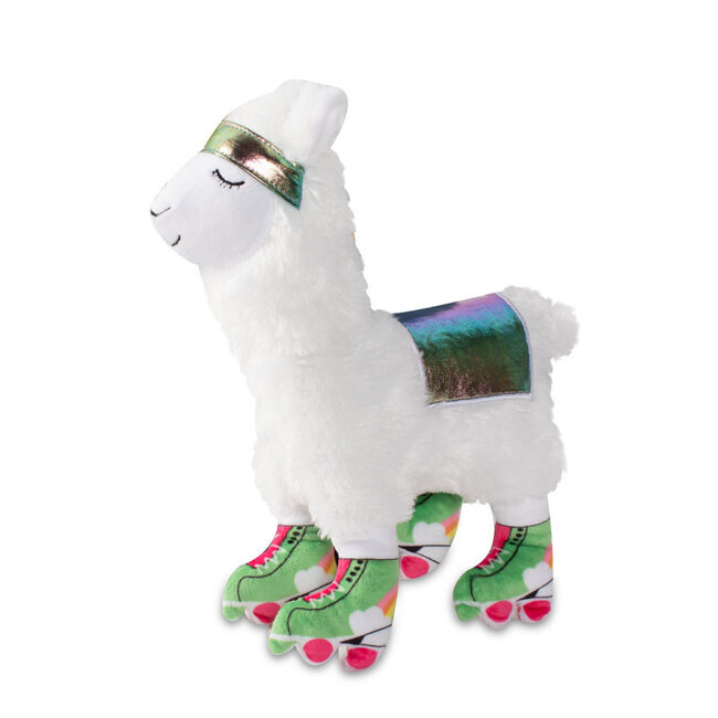 Llama on rollerskates