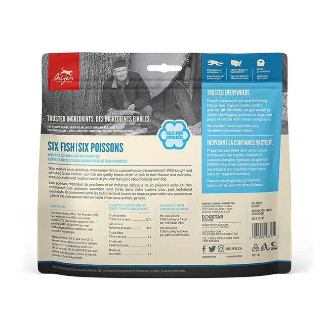 Orijen FREEZE-DRIED TREATS Dog 6 Fish