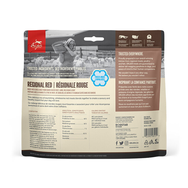 Orijen FREEZE-DRIED TREATS Dog Regional Red