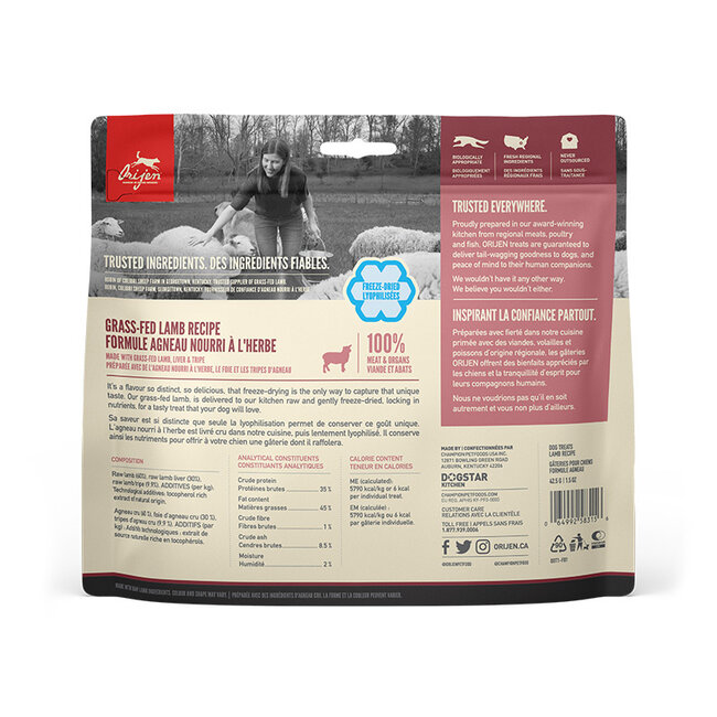 Orijen FREEZE-DRIED TREATS Dog Grass-Fed Lamb