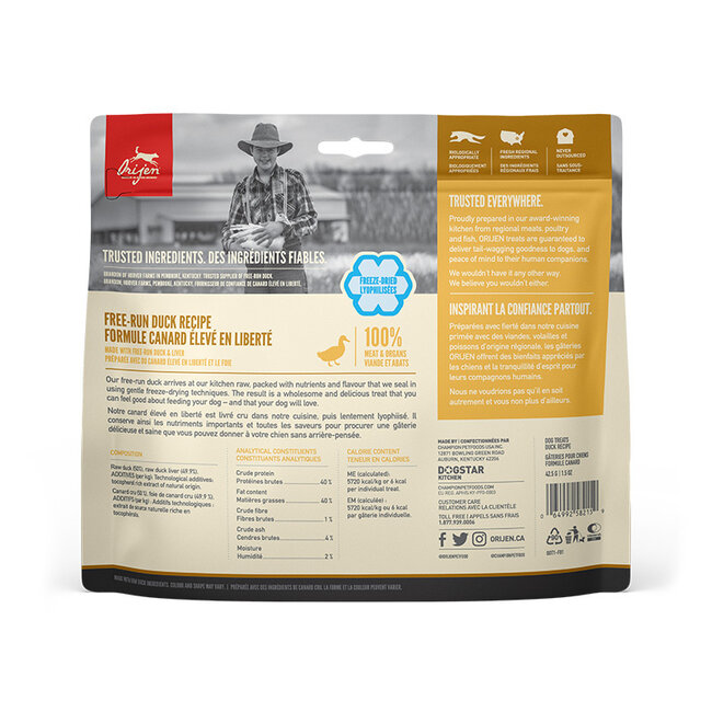 Orijen FREEZE-DRIED TREATS Dog Free-Run Duck