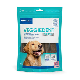 VirBac Virbac Veggiedent kauwstrips hond L 30+ kg (15 st.) THT 4-2023