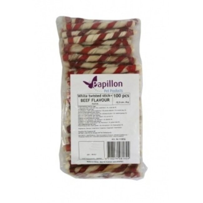 100 rolsticks white 13 cm with different flavors