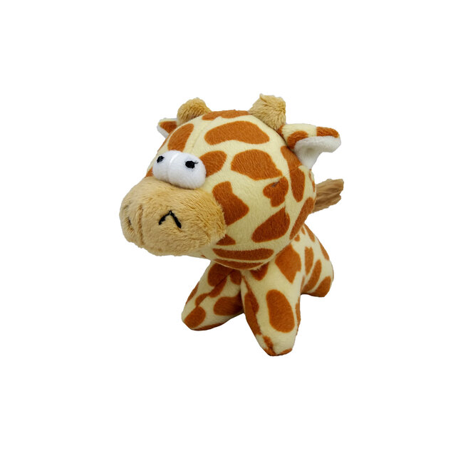 Pluche giraffe met piep 12 cm