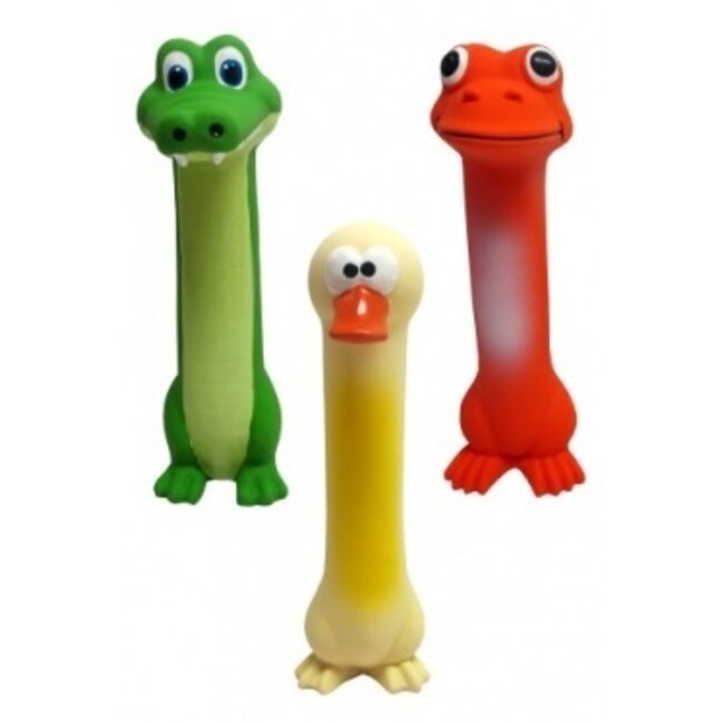 Latex crocodile duck and frog 17½ cm