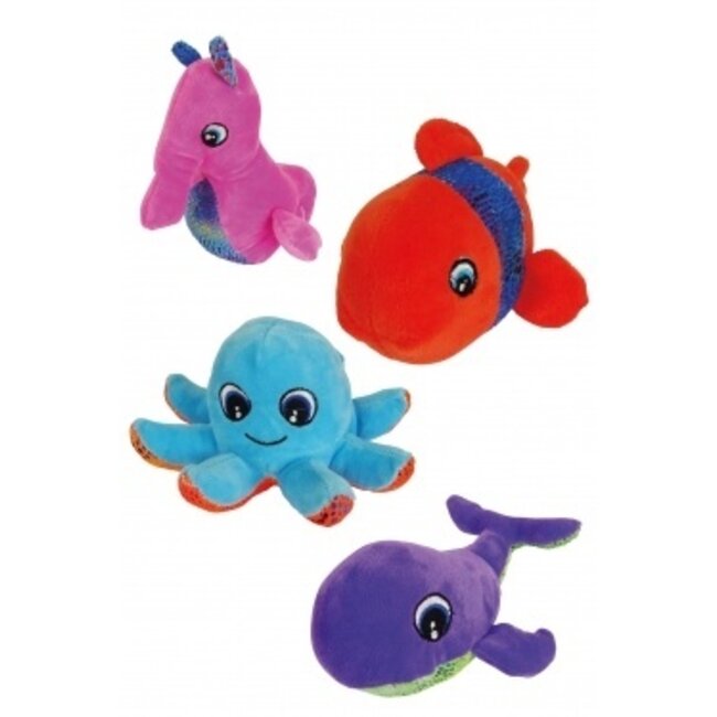 Plush sea animals assortment 17-18 cm with squeak