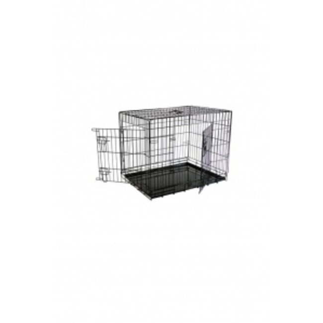 Light weight wire cage 2-doors black