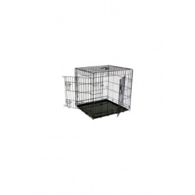 Light weight wire cage 2-doors black