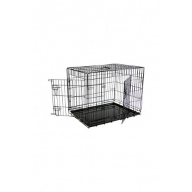 Light weight wire cage 2-doors black