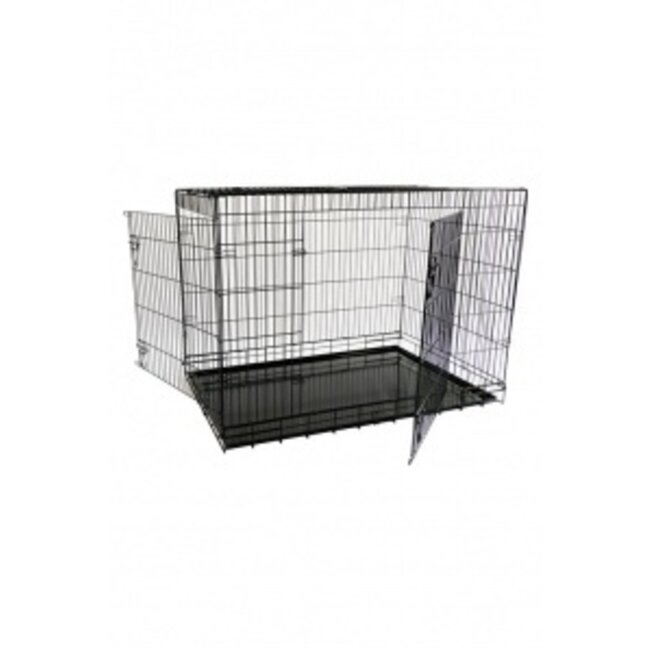 Light weight wire cage 2-doors black