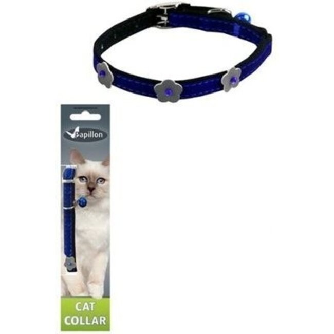 Reflecterende velours kattenhalsband 10 mm x 28 cm