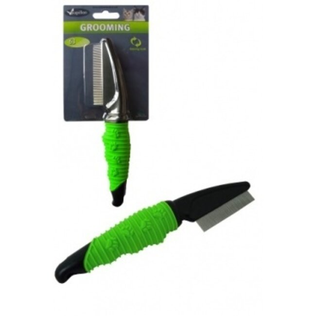 Flea comb for cats with 63 rotating teeth
