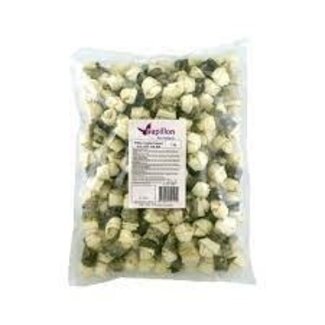 Papillon Pet Products Papillon Geknoopt wit runderhuid met een laagje vishuid 1kg 6cm