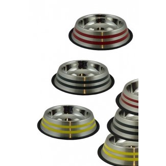 Papillon Pet Products Papillon RVS voerbak met kleurstrips 0,675L