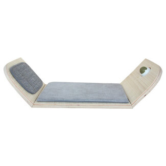 All for Paws Skywalk - scratching post Lounge Bed with Catnip Ball