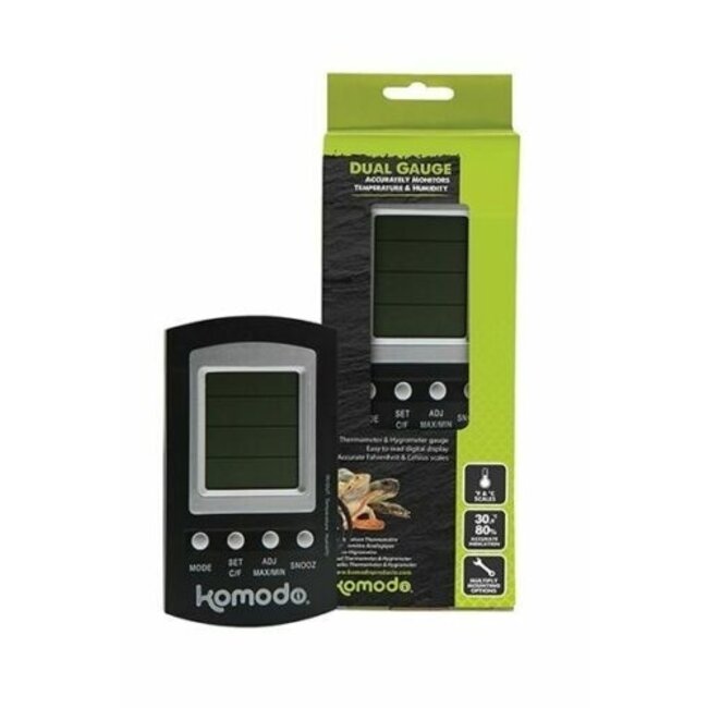 Komodo Combined Thermometer & Hygrometer Digital