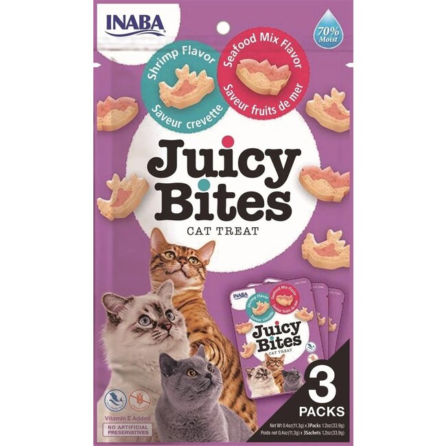Inaba Juicy Bites Cat Shrimp & Seafood Mix Flavor