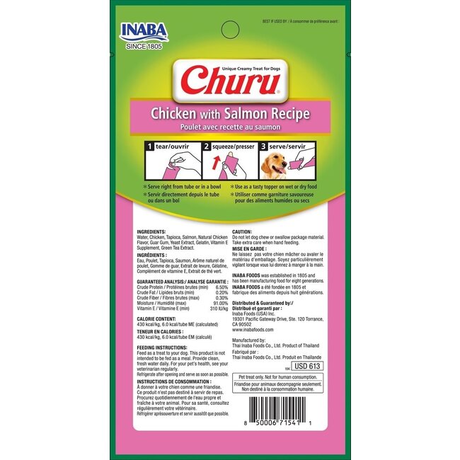 Inaba Churu Dog Chicken With Salmon Recipe