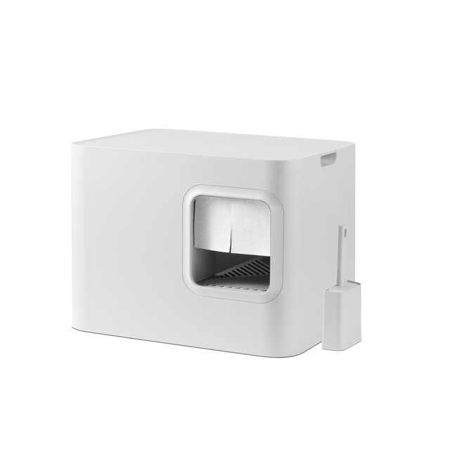 Hoopo Dome Litter Box White