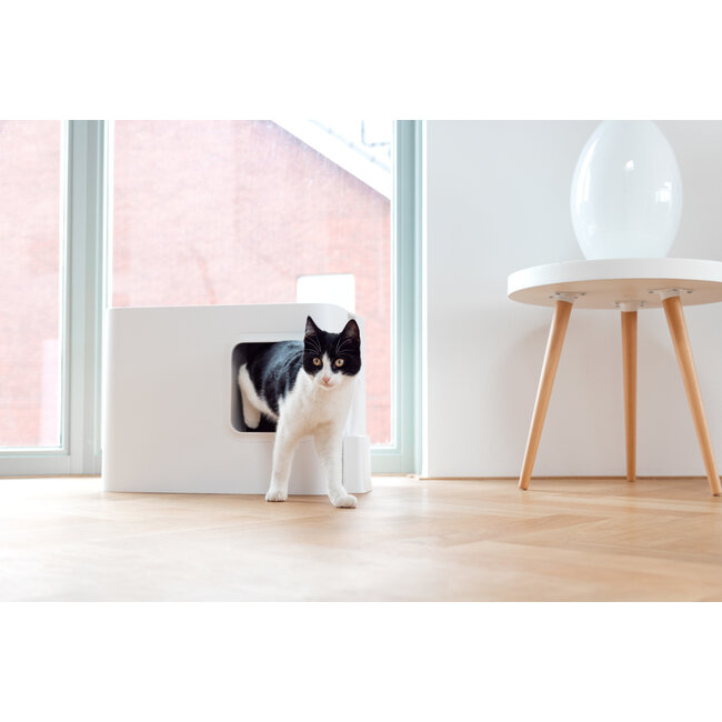 Hoopo Dome Kattenbak Wit