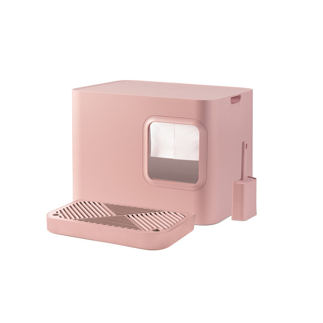 Hoopo Dome Plus Litter Box Pink