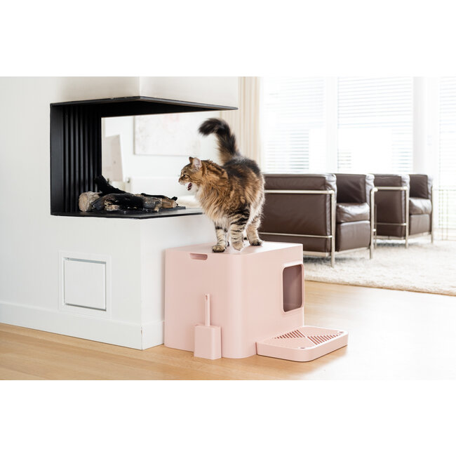 Hoopo Dome Plus Kattenbak Roze