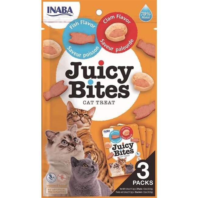 Inaba Juicy Bites Cat Fish & Mussel flavor