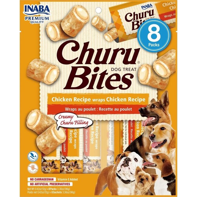 Inaba Bites Dog Chicken Recipe Wraps Chicken Recipe - Hondensnacks - 8 x 12 g