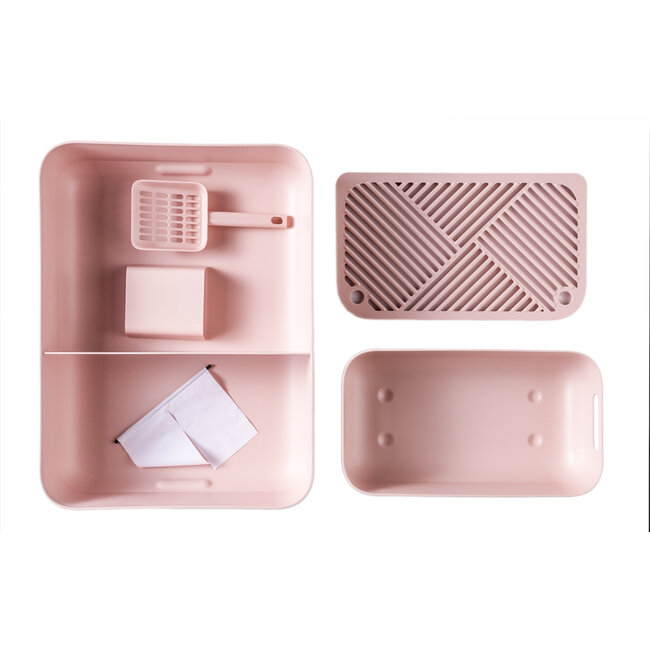 Hoopo Dome Kattenbak Roze