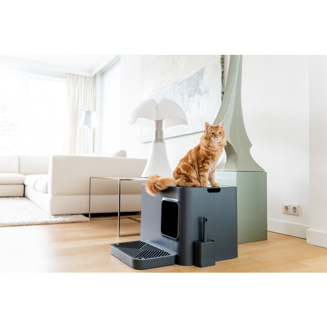 Hoopo Dome Plus Kattenbak Grijs