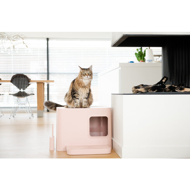Hoopo Dome Plus Litter Box Pink