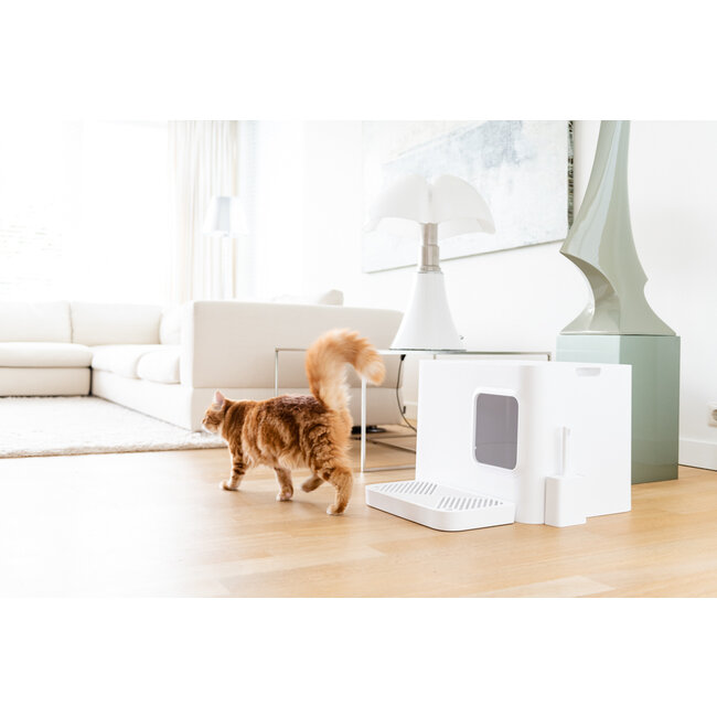 Hoopo Dome Plus Kattenbak Wit