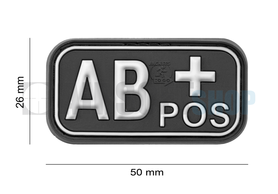 Bloodtype Rubber Patch AB POS (SWAT)