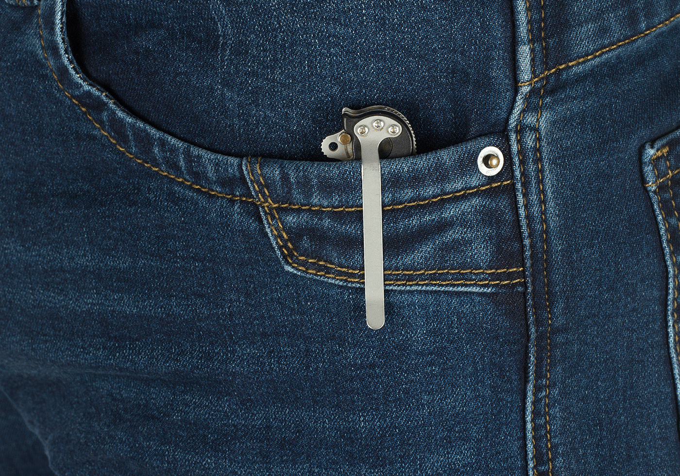 Blue Denim Washed Tactical Flex Jeans (Sapphire)