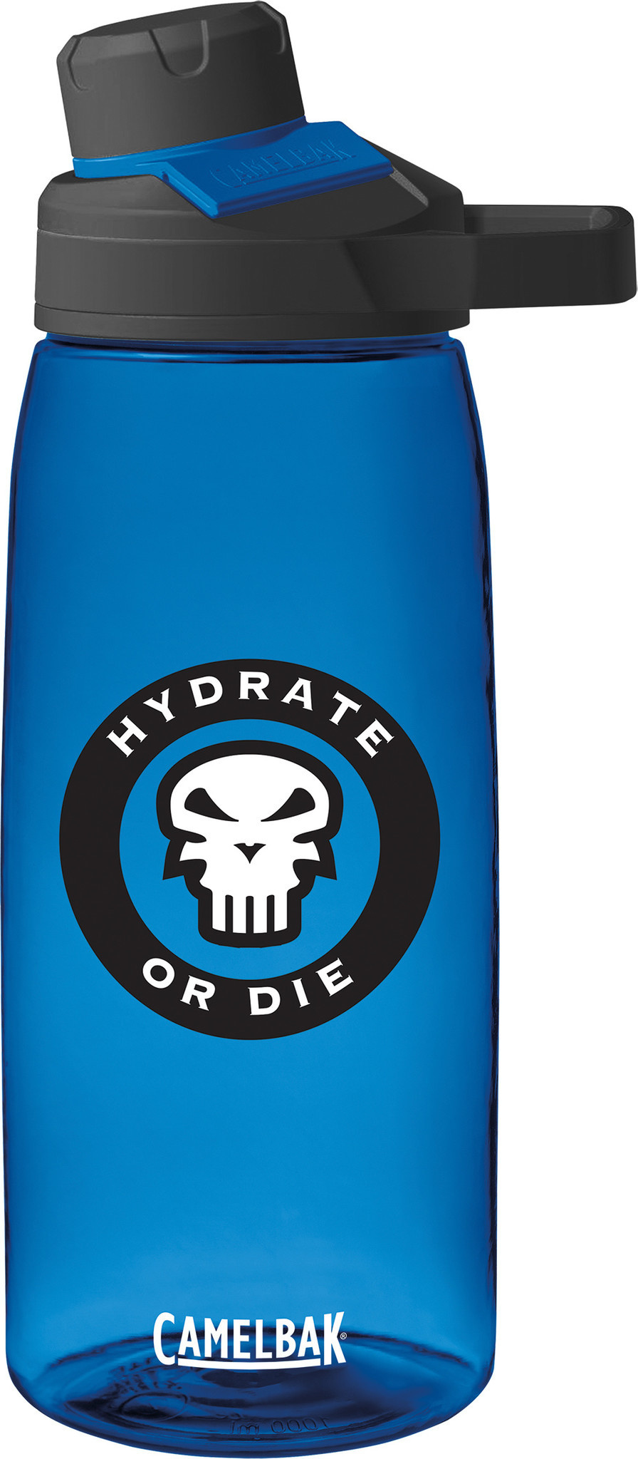 Drinking Bottle Chute 1 liter Hydrate Or Die (Blue)