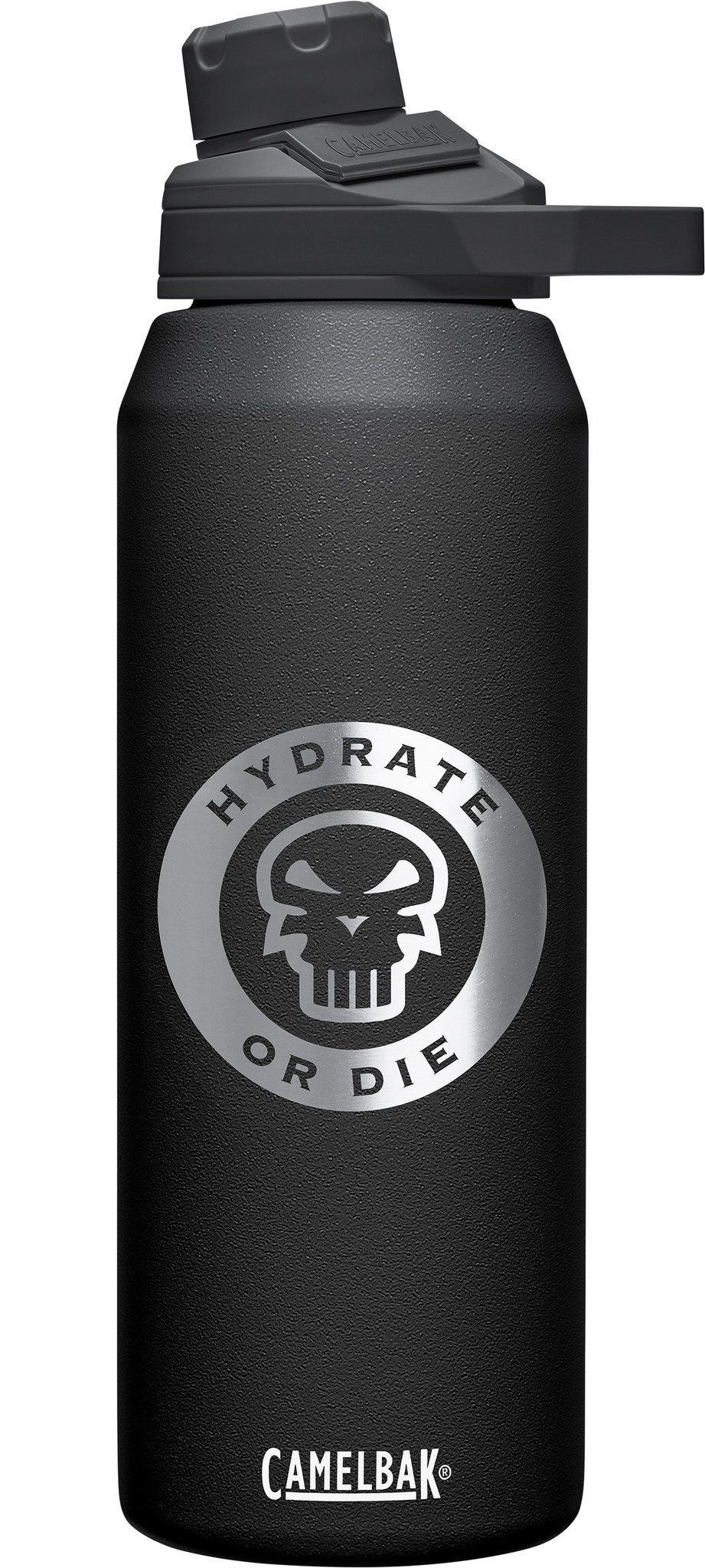 Drinking Bottle Chute Vacuum Insulated 1 liter Hydrate Or Die (Grey)