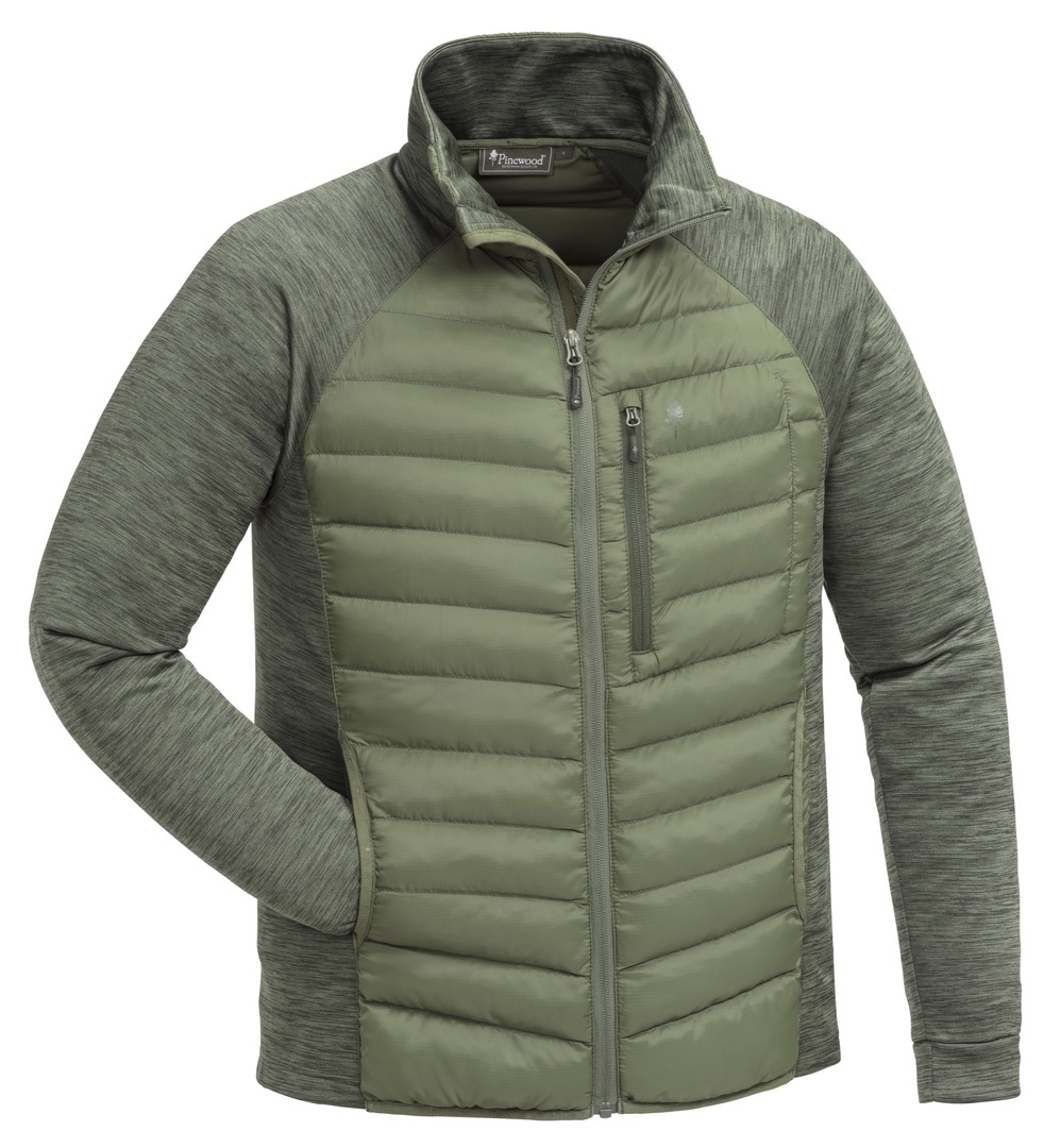 Abisko Hybrid Power Fleece Jas (Klavergroen/Donkergroen)