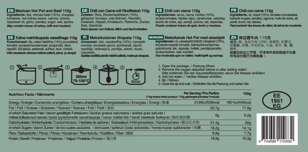 Mexican Hot Pot and Beef 115g
