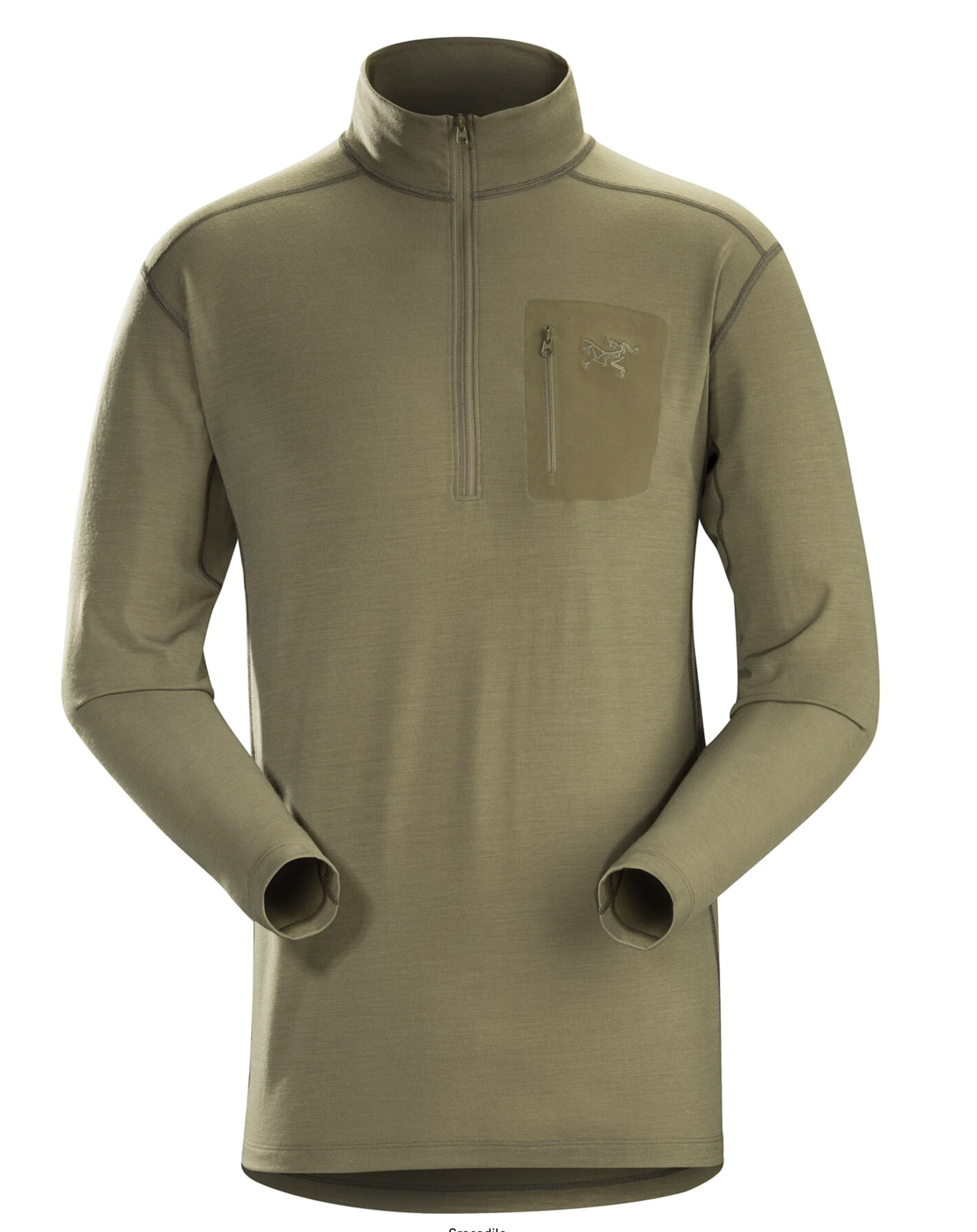 Cold WX Zip Neck AR Wool (Long) (Crocodile)