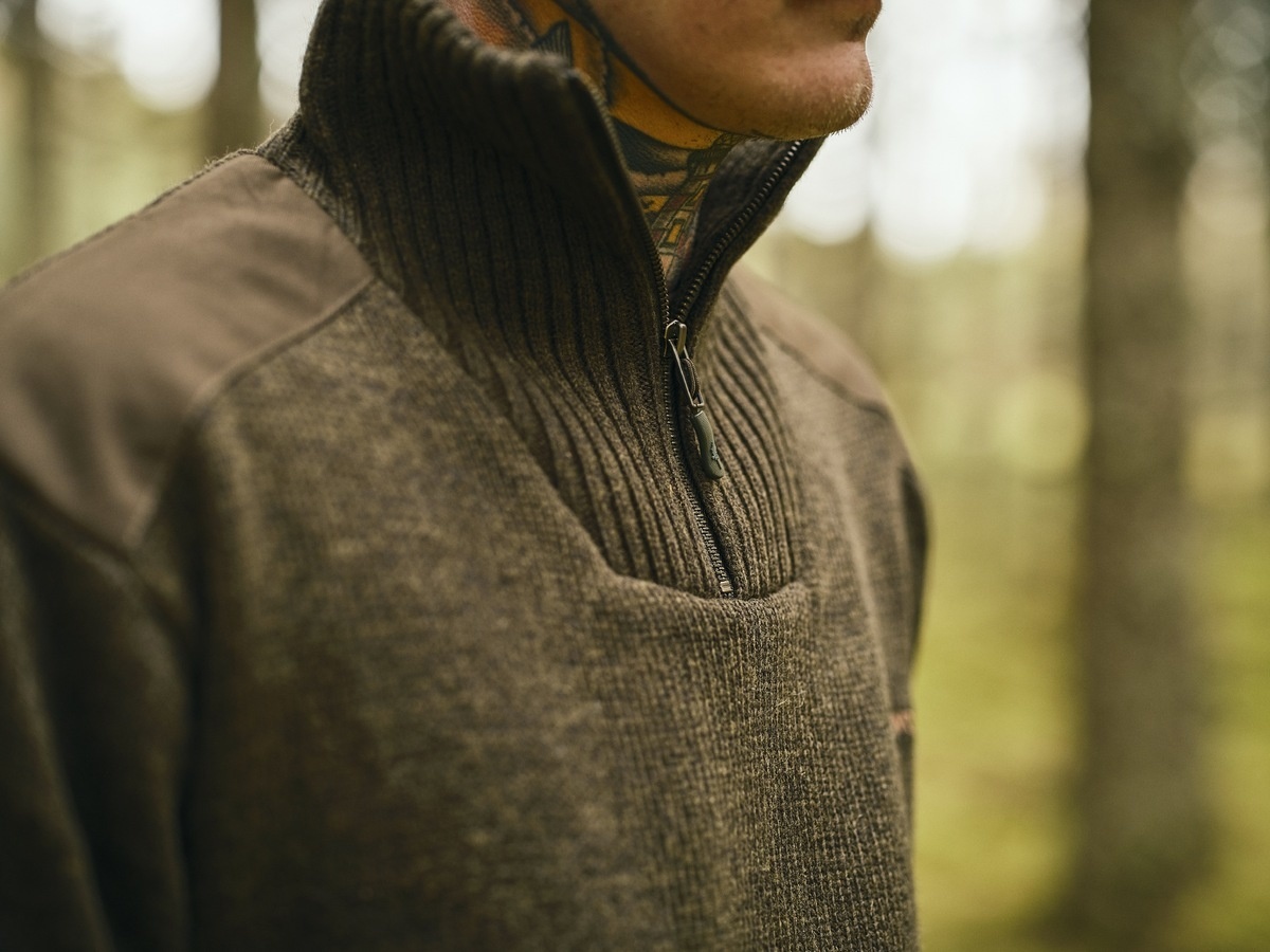 Hurricane Gebreide Sweater (Donkergrijs Melange)