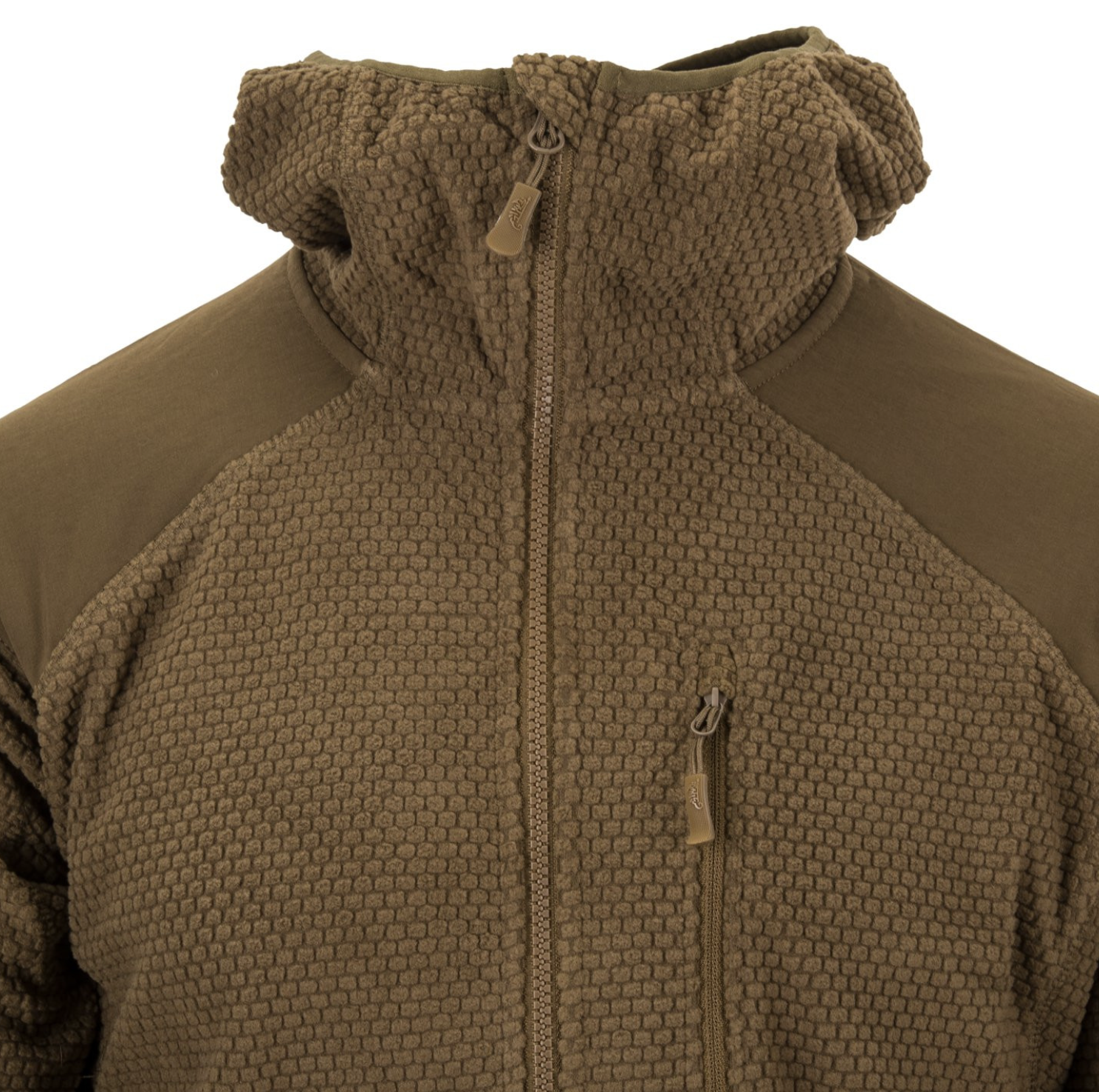 Alpha Hoodie Jacket (Grid Fleece) (Shadow Grey)